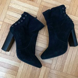 Black Steve Madden Suede Block Heels